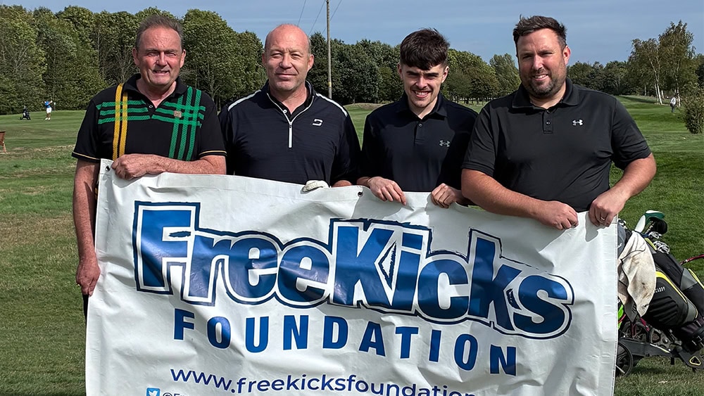 Golfers at the Free Kicks Foundation Golf Day 2026 at Thorney Golf Club