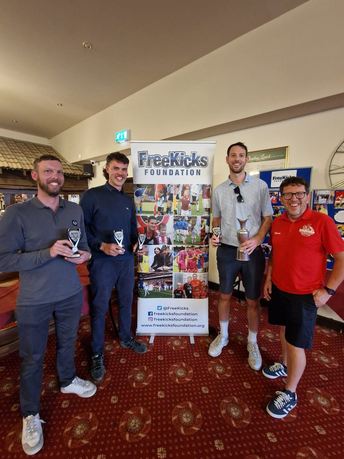 Golf Day winners with their trophies at the Free Kicks Foundation Golf Day 2026